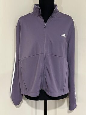 *ADIDAS* Lavender x White Aeroready Training Essentials Zip-Up Jacket Size XL